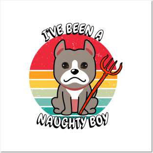 ive been a naughty boy - grey dog Posters and Art